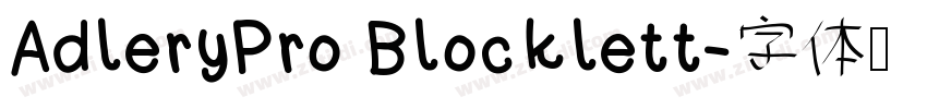 AdleryPro Blocklett字体转换